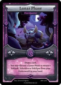 Lunar Phase - First Quarter - Moonrise - Elestrals card