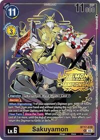 Sakuyamon (Championship 2024 Gold Stamp Card Set) - Secret Crisis - Digimon Card Game card
