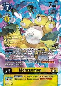 Monzaemon (Championship 2024 Tamers Pack) - Resurgence Booster - Digimon Card Game card