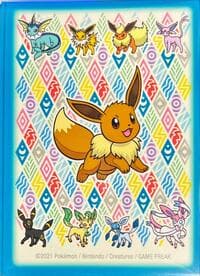 Pokemon TCG: Eevee Prismatic Card Sleeves (Blue Frame) (65-Pack) - Pokemon International Card Sleeves - Card Sleeves card