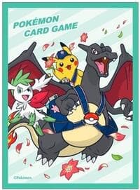 Pokemon TCG: Pokemon Center Japan Exclusive Card Sleeves - Shaymin & Charizard & Pikachu, Special Delivery (64-Pack) - Pokemon International Card Sleeves - Card Sleeves card