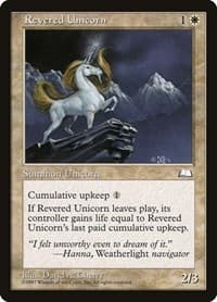 Revered Unicorn - Weatherlight - Magic: The Gathering card