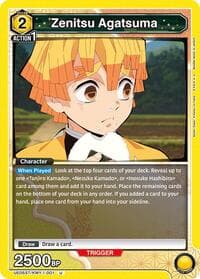 Zenitsu Agatsuma (001) - UE05ST: Demon Slayer: Kimetsu no Yaiba Starter Deck - Union Arena card