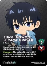 Sung Jinwoo, E Rank Hunter (Alternate Art) - Challenger Series: Solo Leveling - UniVersus card