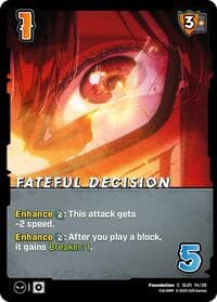 Fateful Decision - Challenger Series: Solo Leveling - UniVersus card