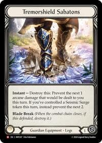 Tremorshield Sabatons - The Hunted - Flesh and Blood TCG card