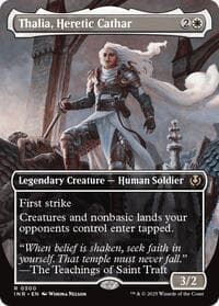 Thalia, Heretic Cathar (Borderless) - Innistrad Remastered - Magic: The Gathering card