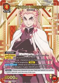 Kyojuro Rengoku (011) (R*) - UE05BT: Demon Slayer: Kimetsu no Yaiba - Union Arena card