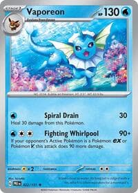 Vaporeon - SV: Prismatic Evolutions - Pokemon card