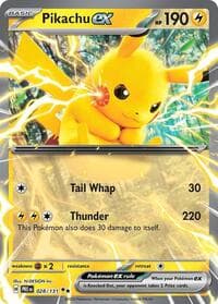 Pikachu ex - SV: Prismatic Evolutions - Pokemon card