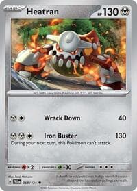 Heatran - SV: Prismatic Evolutions - Pokemon card