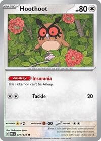 Hoothoot - SV: Prismatic Evolutions - Pokemon card