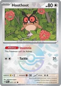 Hoothoot (Poke Ball Pattern) - SV: Prismatic Evolutions - Pokemon card