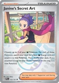 Janine's Secret Art - 112/131 (Poke Ball Pattern) - SV: Prismatic Evolutions - Pokemon card