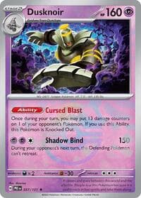 Dusknoir (Master Ball Pattern) - SV: Prismatic Evolutions - Pokemon card