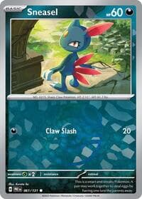 Sneasel (Master Ball Pattern) - SV: Prismatic Evolutions - Pokemon card