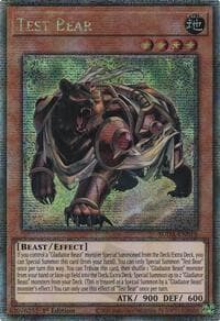 Test Bear (Quarter Century Secret Rare) - Supreme Darkness - YuGiOh card