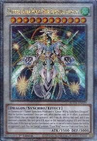 Crystal Clear Wing Over Synchro Dragon (Quarter Century Secret Rare) - Supreme Darkness - YuGiOh card