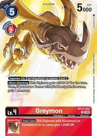 Greymon (Omnimon Binder Set) - Blast Ace - Digimon Card Game card