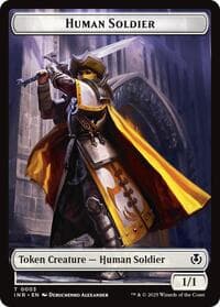 Human Soldier (0003) // Clue Double-Sided Token - Innistrad Remastered - Magic: The Gathering card