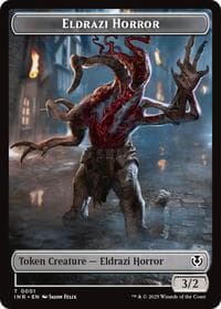 Eldrazi Horror // Human Soldier (0003) Double-Sided Token - Innistrad Remastered - Magic: The Gathering card
