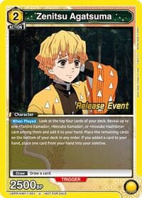 Zenitsu Agatsuma (001) - UE05BT: Demon Slayer: Kimetsu no Yaiba Release Event Cards - Union Arena card