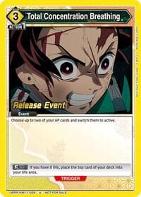 Total Concentration Breathing (029) - UE05BT: Demon Slayer: Kimetsu no Yaiba Release Event Cards - Union Arena card