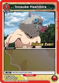Inosuke Hashibira (076) - UE05BT: Demon Slayer: Kimetsu no Yaiba Release Event Cards - Union Arena card