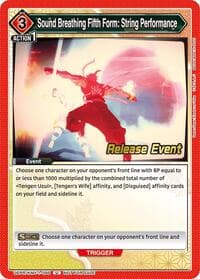 Sound Breathing Fifth Form: String Performance - UE05BT: Demon Slayer: Kimetsu no Yaiba Release Event Cards - Union Arena card