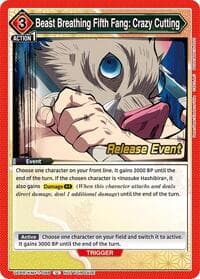 Beast Breathing Fifth Fang: Crazy Cutting - UE05BT: Demon Slayer: Kimetsu no Yaiba Release Event Cards - Union Arena card