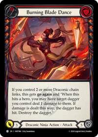 Burning Blade Dance (Red) - The Hunted - Flesh and Blood TCG card