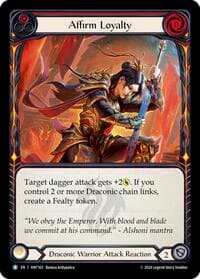 Affirm Loyalty (Red) - The Hunted - Flesh and Blood TCG card