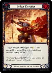 Endear Devotion (Red) - The Hunted - Flesh and Blood TCG card