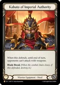 Kabuto of Imperial Authority - The Hunted - Flesh and Blood TCG card