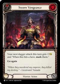 Sworn Vengeance (Red) - The Hunted - Flesh and Blood TCG card