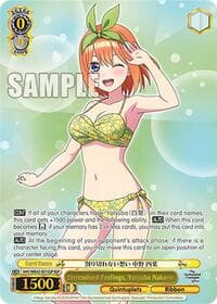 Unresolved Feelings, Yotsuba Nakano (IGP) - The Quintessential Quintuplets Specials Premium Booster - Weiss Schwarz card