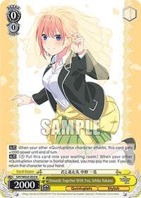 Onwards Together With You, Ichika Nakano - The Quintessential Quintuplets Specials Premium Booster - Weiss Schwarz card