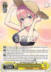 Unresolved Feelings, Ichika Nakano - The Quintessential Quintuplets Specials Premium Booster - Weiss Schwarz card