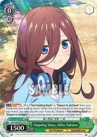 Ongoing Story, Miku Nakano - The Quintessential Quintuplets Specials Premium Booster - Weiss Schwarz card