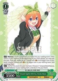 Onwards Together With You, Yotsuba Nakano - The Quintessential Quintuplets Specials Premium Booster - Weiss Schwarz card