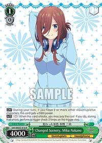 Changed Scenery, Miku Nakano - The Quintessential Quintuplets Specials Premium Booster - Weiss Schwarz card