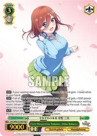 Their Respective Futures, Miku Nakano (IGP) - The Quintessential Quintuplets Specials Premium Booster - Weiss Schwarz card