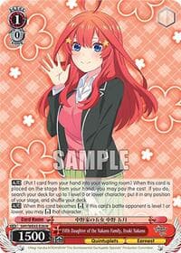 Fifth Daughter of the Nakano Family, Itsuki Nakano - The Quintessential Quintuplets Specials Premium Booster - Weiss Schwarz card