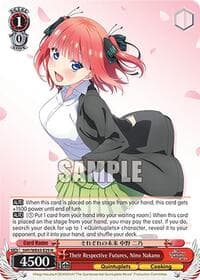 Their Respective Futures, Nino Nakano - The Quintessential Quintuplets Specials Premium Booster - Weiss Schwarz card