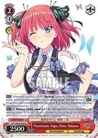 Passionate Sign, Nino Nakano - The Quintessential Quintuplets Specials Premium Booster - Weiss Schwarz card
