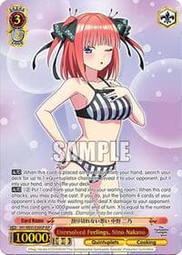 Unresolved Feelings, Nino Nakano (IGP) - The Quintessential Quintuplets Specials Premium Booster - Weiss Schwarz card