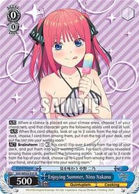 Enjoying Summer, Nino Nakano - The Quintessential Quintuplets Specials Premium Booster - Weiss Schwarz card