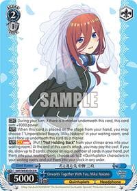 Onwards Together With You, Miku Nakano - The Quintessential Quintuplets Specials Premium Booster - Weiss Schwarz card