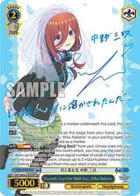 Onwards Together With You, Miku Nakano (SP) - The Quintessential Quintuplets Specials Premium Booster - Weiss Schwarz card