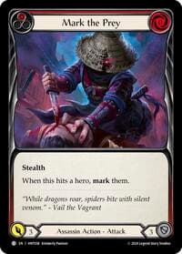Mark the Prey (Red) - The Hunted - Flesh and Blood TCG card